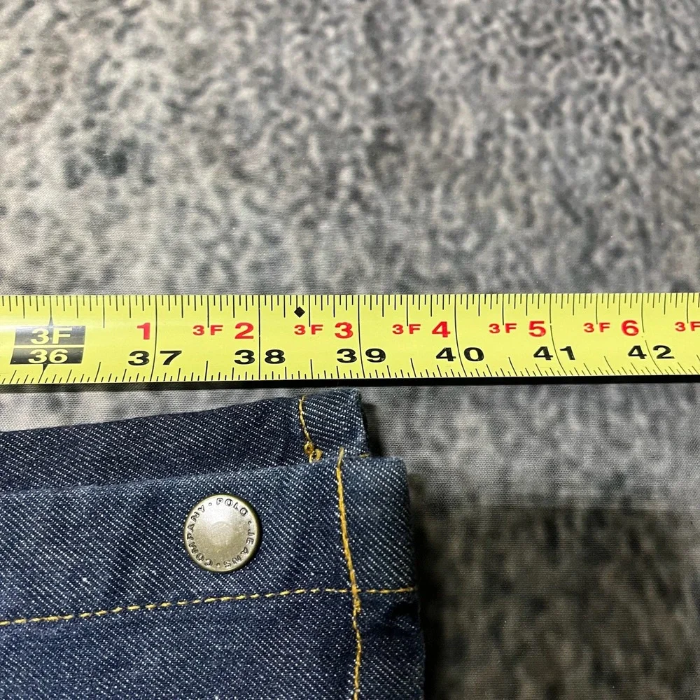 Polo Jeans Co. Womens 6 (30x32) Blue Stretch Bootcut W/ Snaps Western Low Rise - Picture 11 of 16